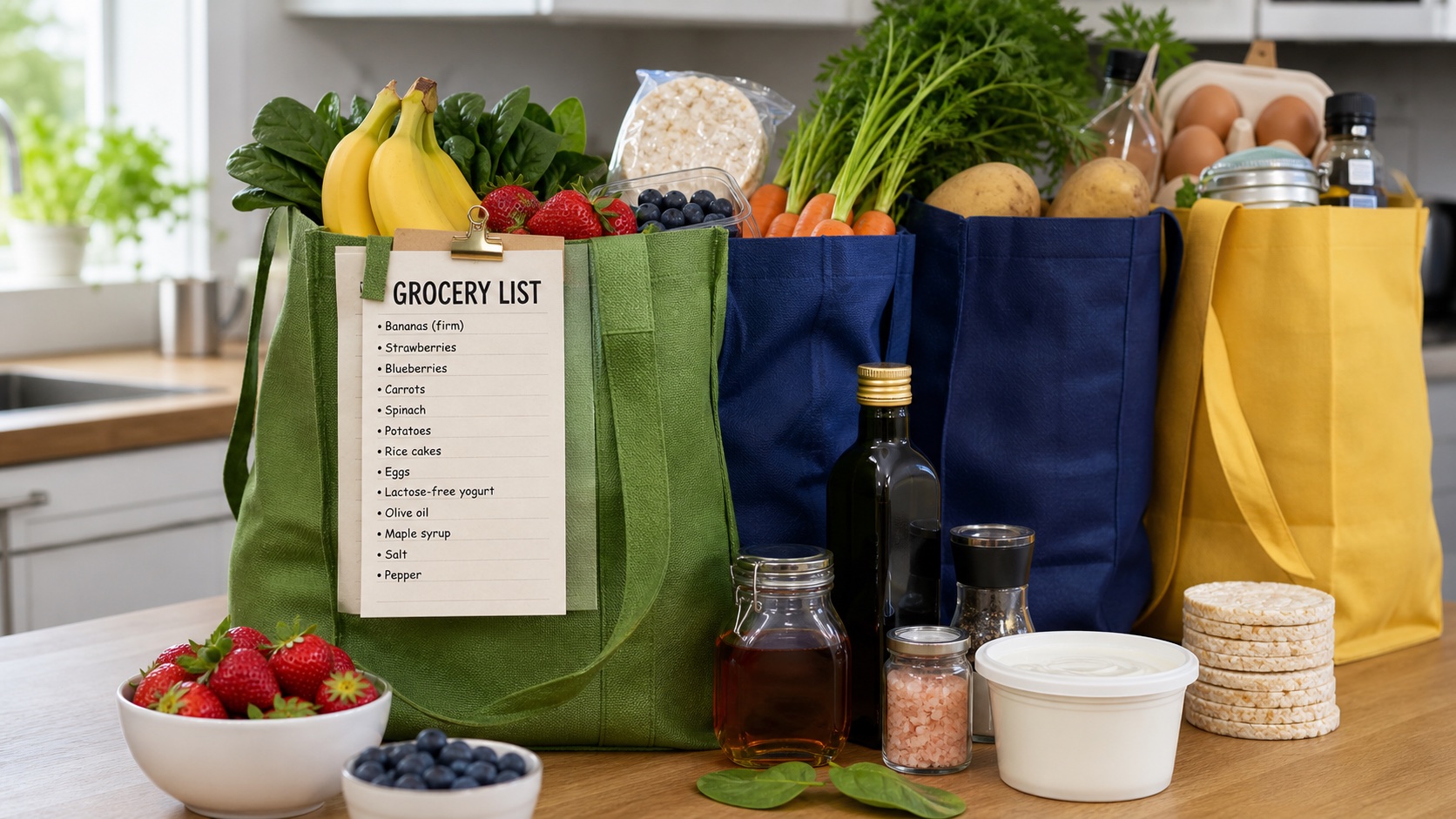 Low FODMAP grocery planning ingredients